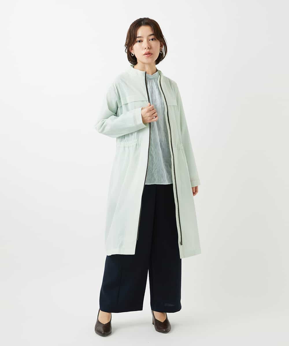 NHUGF37450 GIANNI LO GIUDICE(小さいサイズ)(メゾン ドゥ サンク) ナイロンストレッチタフタコート グリーン