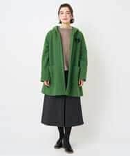 NHVAE32590 GIANNI LO GIUDICE(小さいサイズ)(メゾン ドゥ サンク) ウールモッサフーディーコート ベージュ