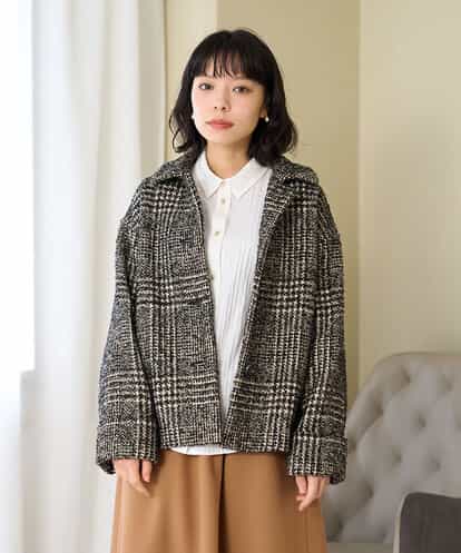 NHVAH36690 GIANNI LO GIUDICE(小さいサイズ) [日本製]グレンチェックツイードコート