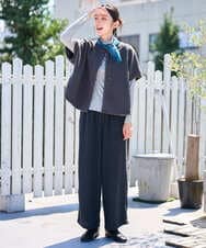NK3AH40110 GIANNI LO GIUDICE(ジャンニ ロ ジュディチェ) ペイズリープリントミニスクエアスカーフ グリーン