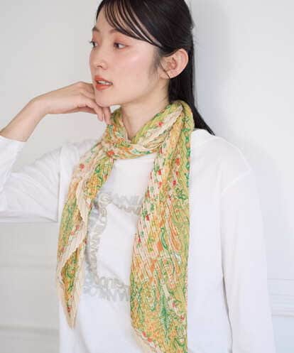 NK3ED02100 GIANNI LO GIUDICE マルチサラサプリーツストール
