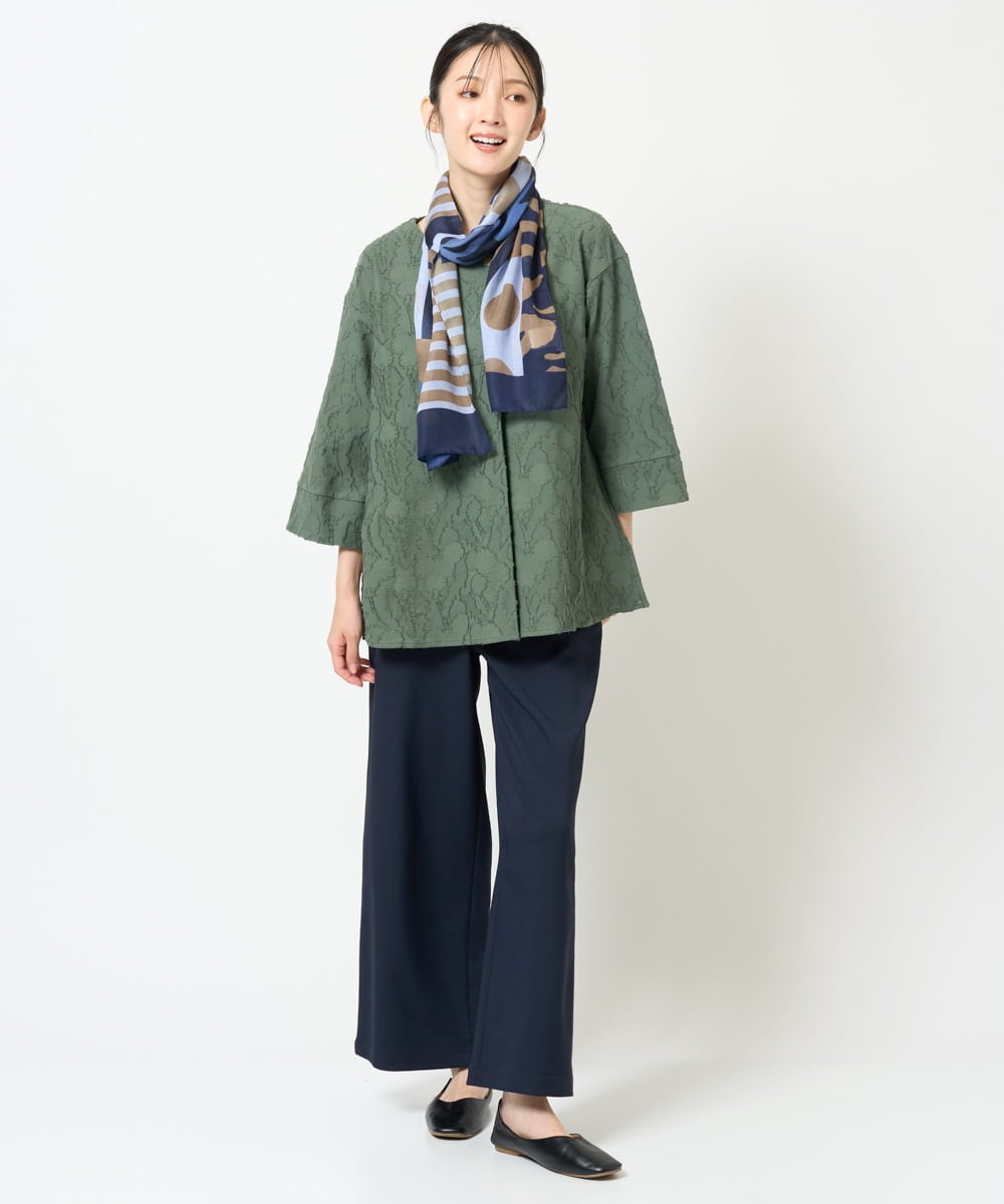 NK3JD06080 GIANNI LO GIUDICE(ジャンニ ロ ジュディチェ) ドットフラワーストール ネイビー