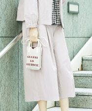 NK5EC04070 GIANNI LO GIUDICE(ジャンニ ロ ジュディチェ) ロゴニットポシェットバッグ アイボリー
