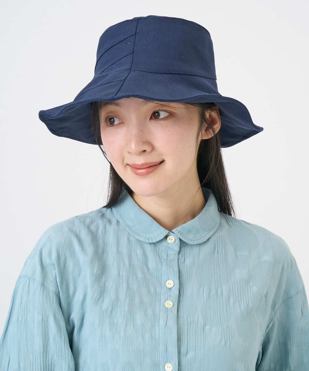 NK7ED02090 GIANNI LO GIUDICE(ジャンニ ロ ジュディチェ) コットンリネンハット ネイビー