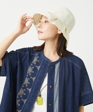 NK7GA21100 GIANNI LO GIUDICE(ジャンニ ロ ジュディチェ) テープブレードハット アイボリー