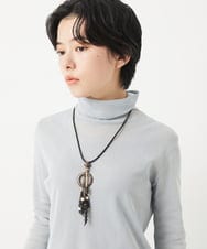 NR2EB02100 GIANNI LO GIUDICE(小さいサイズ)(メゾン ドゥ サンク) [日本製]カカモラフリンジネックレス ベージュ系