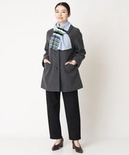 NR3AW09120 GIANNI LO GIUDICE(小さいサイズ)(メゾン ドゥ サンク) ランダムボーダーニットマフラー ベージュ系