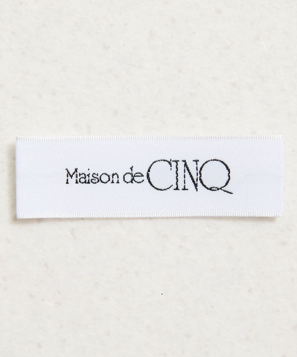 NSEAF85250 Maison de CINQ(メゾン ドゥ サンク) ニットツイードワンピース ダークグレー系