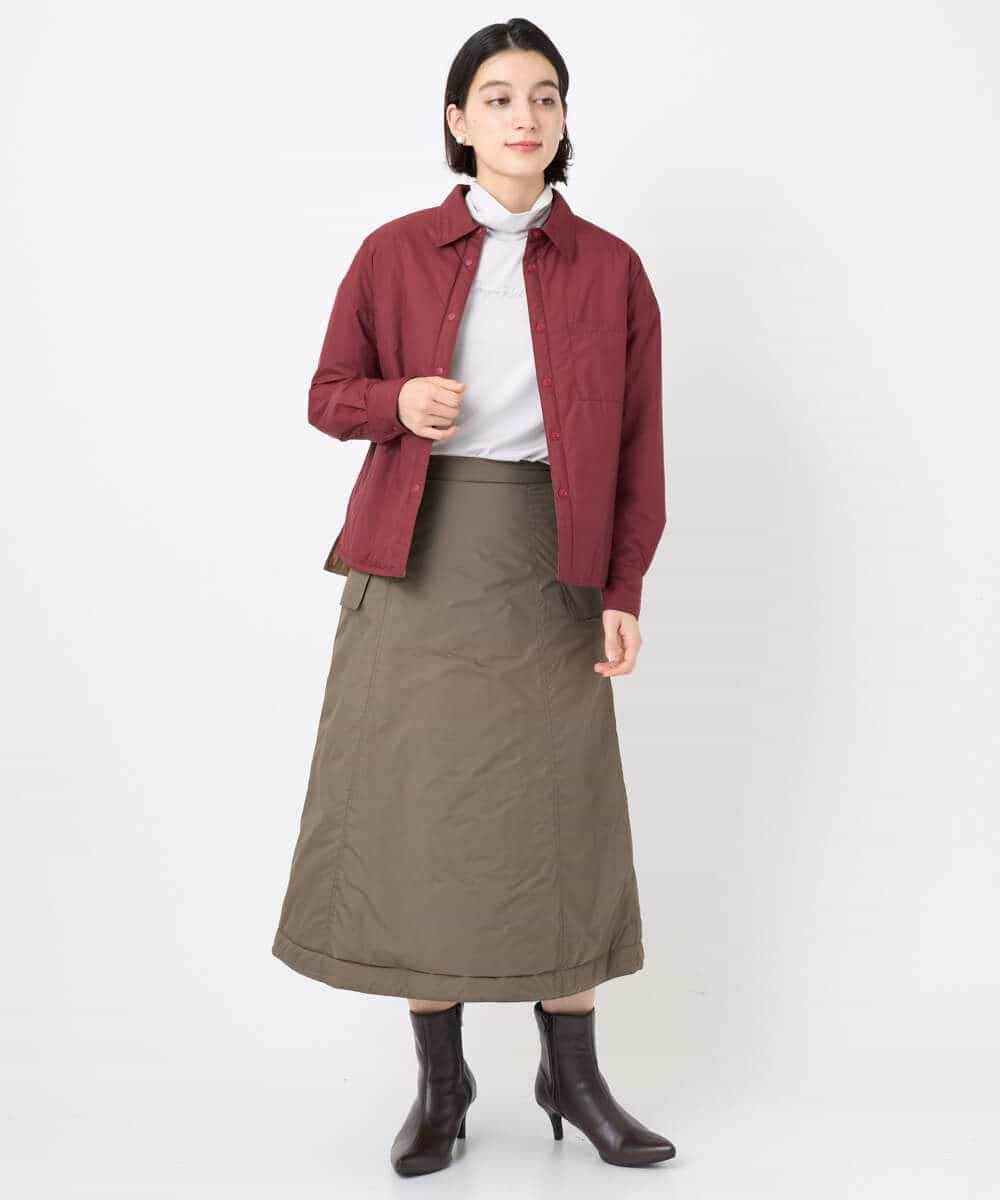 NSHAF80260 Maison de CINQ(メゾン ドゥ サンク) 中綿Aラインスカート カーキ