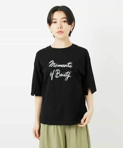 NSKHC93160 Maison de CINQ [接触冷感･紫外線防防止]スリットスリーブコットンTシャツ