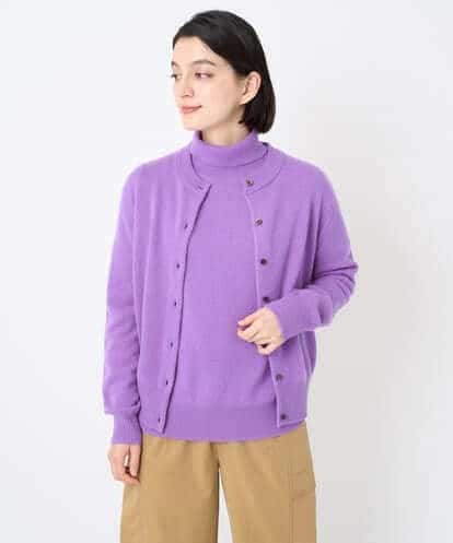 NSSAF83390  クルーネックカシミヤニットカーディガン