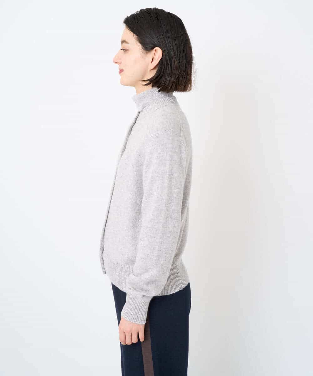 NSSAF83390 Maison de CINQ(メゾン ドゥ サンク) クルーネックカシミヤニットカーディガン ライトグレー