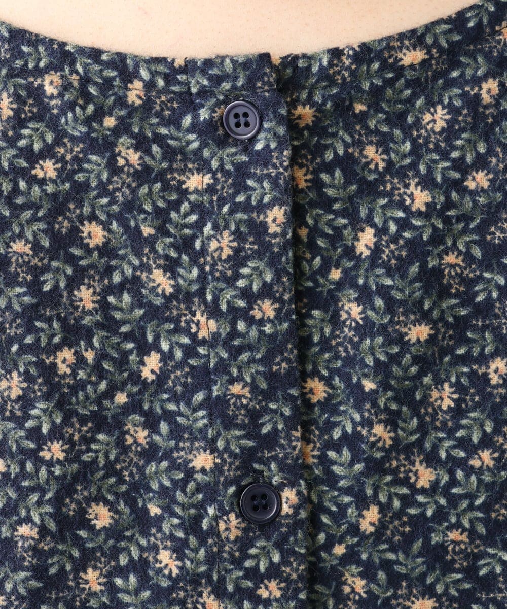 OLBAV19089 eur3(エウルキューブ) 【大きいサイズ/soso×eur3】2WAY花柄ブラウス ネイビー(57)