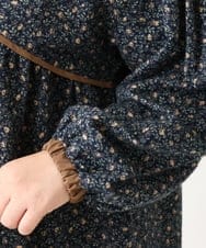 OLBAV19089 eur3(エウルキューブ) 【大きいサイズ/soso×eur3】2WAY花柄ブラウス ネイビー(57)