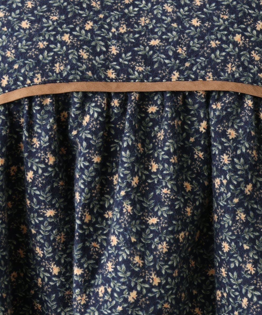 OLBAV19089 eur3(エウルキューブ) 【大きいサイズ/soso×eur3】2WAY花柄ブラウス ネイビー(57)