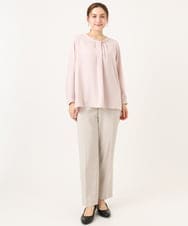 OLBDD04089 eur3(エウルキューブ) 【大きいサイズ/11号サイズあり】ジョーゼットタックブラウス ライトピンク(01)