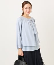 OLBDD05089 eur3(エウルキューブ) 【大きいサイズ/11号サイズあり】マルチWAYブラウス ライトブルー(50)