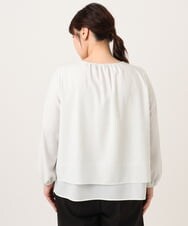 OLBDD05089 eur3(エウルキューブ) 【大きいサイズ/11号サイズあり】マルチWAYブラウス アイボリー(80)