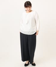 OLBDD05089 eur3(エウルキューブ) 【大きいサイズ/11号サイズあり】マルチWAYブラウス ホワイト(90)