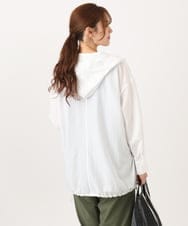 OLBDD07099 eur3(エウルキューブ) 【大きいサイズ】フーディ―ブラウス アイボリー