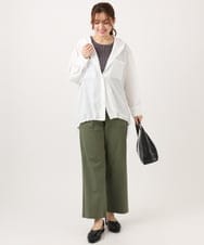 OLBDD07099 eur3(エウルキューブ) 【大きいサイズ】フーディ―ブラウス アイボリー