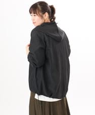 OLBDD07099 eur3(エウルキューブ) 【大きいサイズ】フーディ―ブラウス ブラック