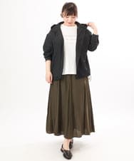 OLBDD07099 eur3(エウルキューブ) 【大きいサイズ】フーディ―ブラウス ブラック