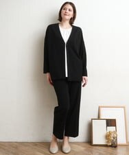 OLBDD09089 eur3(エウルキューブ) 【大きいサイズ/11号サイズあり】パール付きブラウス ホワイト(90)