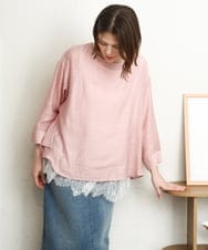 OLBDD11099 eur3(エウルキューブ) 【大きいサイズ】ドロップショルダーブラウス ピンク(03)