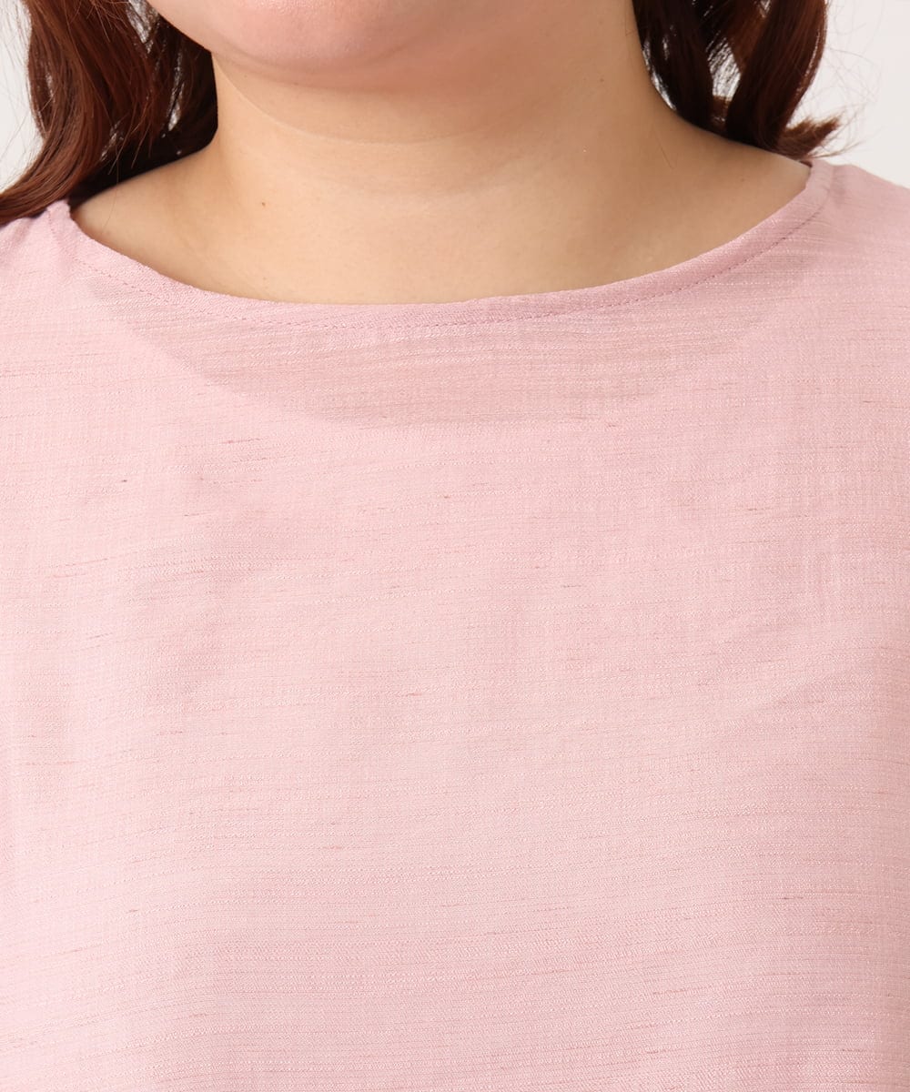 OLBDD11099 eur3(エウルキューブ) 【大きいサイズ】ドロップショルダーブラウス ピンク(03)