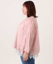 OLBDD11099 eur3(エウルキューブ) 【大きいサイズ】ドロップショルダーブラウス ピンク(03)