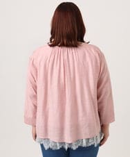 OLBDD11099 eur3(エウルキューブ) 【大きいサイズ】ドロップショルダーブラウス ピンク(03)