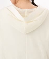 OLBED16119 eur3(エウルキューブ) 【大きいサイズ】レースアップメッシュフーディ アイボリー
