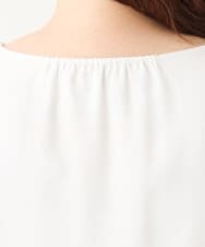 OLBEV04079 eur3(エウルキューブ) 【雑誌掲載】【大きいサイズ/11号サイズあり】サテンタックブラウス ホワイト(90)