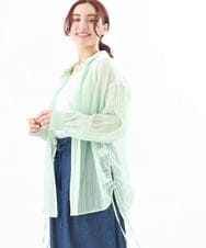OLBEV11099 eur3(エウルキューブ) 【大きいサイズ】シアードビーブラウス ライトグリーン(30)