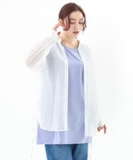 OLBEV11099 eur3(エウルキューブ) 【大きいサイズ】シアードビーブラウス ホワイト(90)