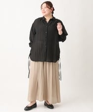 OLBEV11099 eur3(エウルキューブ) 【大きいサイズ】シアードビーブラウス ブラック(94)