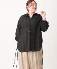 OLBEV11099 eur3(エウルキューブ) 【大きいサイズ】シアードビーブラウス ブラック(94)