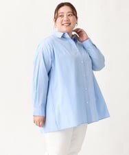 OLBEV25079 eur3(エウルキューブ) 【大きいサイズ】バックタックシャツブラウス ライトブルー(50)