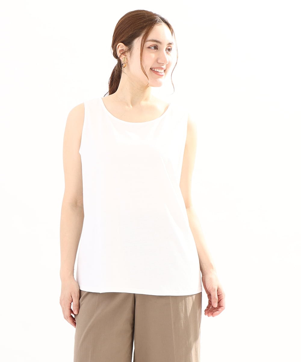 OLBFA23099 eur3(エウルキューブ) 【大きいサイズ】シアーストライプタンクトップセット ライトピンク(01)