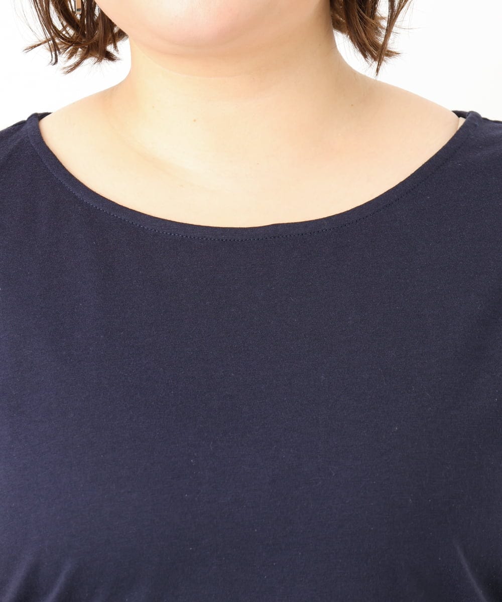 OLBFA23099 eur3(エウルキューブ) 【大きいサイズ】シアーストライプタンクトップセット ライトグレー(91)