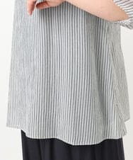 OLBFA23099 eur3(エウルキューブ) 【大きいサイズ】シアーストライプタンクトップセット ライトグレー(91)