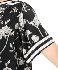 OLBFD27089 eur3(エウルキューブ) 【大きいサイズ】スカーフプリントブラウス ブラック