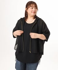 OLBGD37079 eur3(エウルキューブ) 【大きいサイズ】サイドストリングタンクトップ ブラック