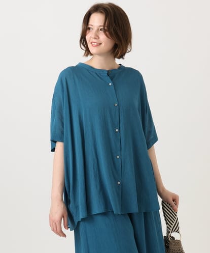 OLBGD44099  【大きいサイズ】シャーリングシア―ブラウス