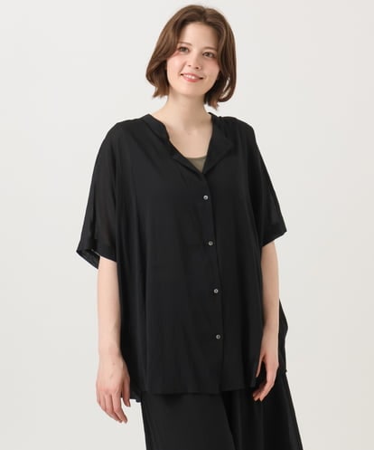 OLBGD44099  【大きいサイズ】シャーリングシア―ブラウス