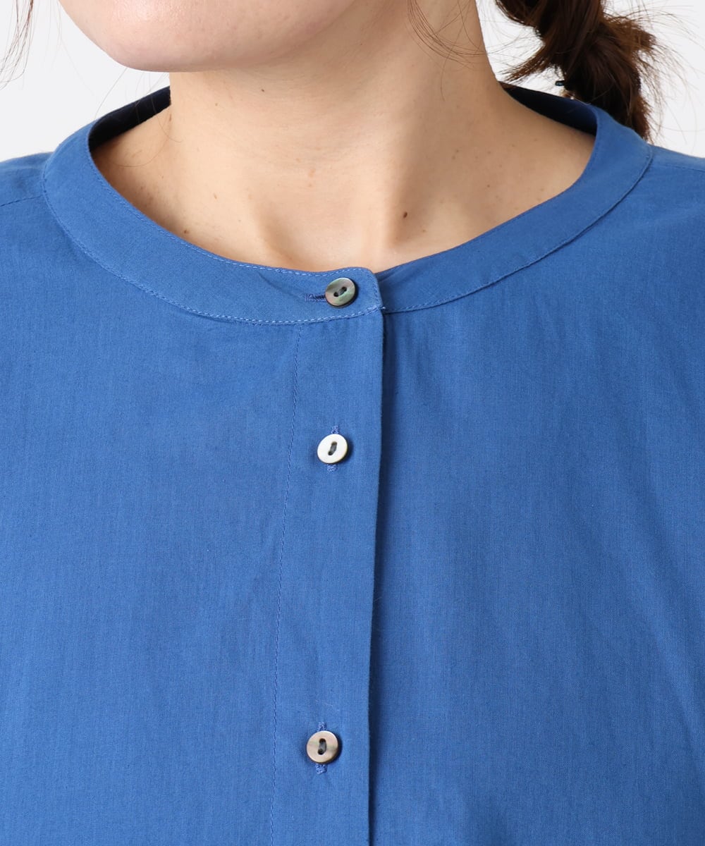 OLBHA10099 eur3(エウルキューブ) 【大きいサイズ】キャンブリックバック刺繍ブラウス ブルー(55)