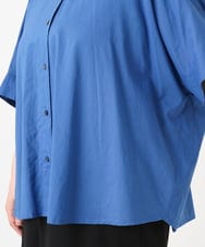 OLBHA10099 eur3(エウルキューブ) 【大きいサイズ】キャンブリックバック刺繍ブラウス ブルー(55)