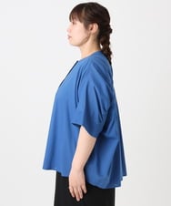 OLBHA10099 eur3(エウルキューブ) 【大きいサイズ】キャンブリックバック刺繍ブラウス ブルー(55)