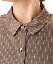 OLBHD32089 eur3(エウルキューブ) 【大きいサイズ/接触冷感】シア―ボクシーシルエットブラウス ダークブラウン